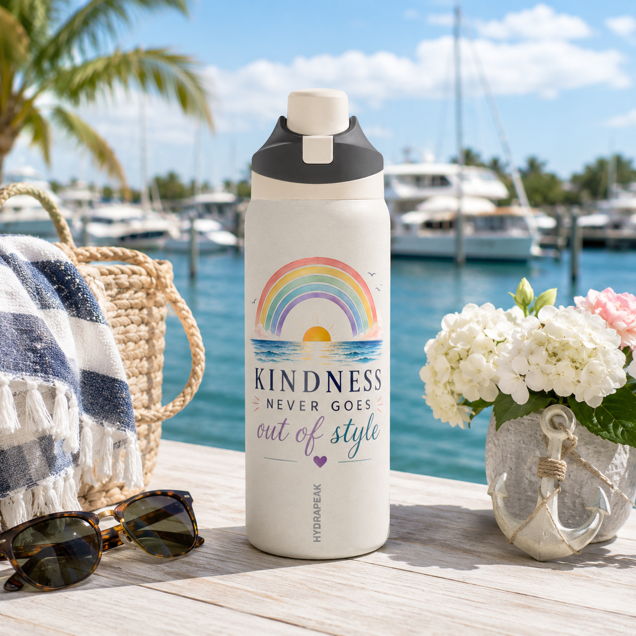 Kindness Never Goes Out Of Style 32 oz Premium Hydrapeak Water Bottle