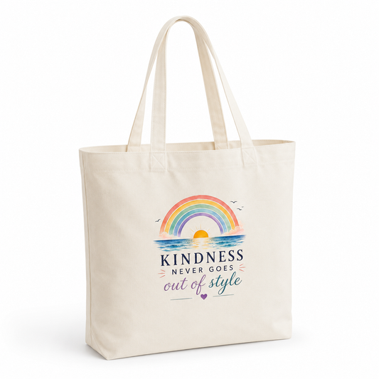 Kindness Never Goes Out Of Style Canvas Tote Bag