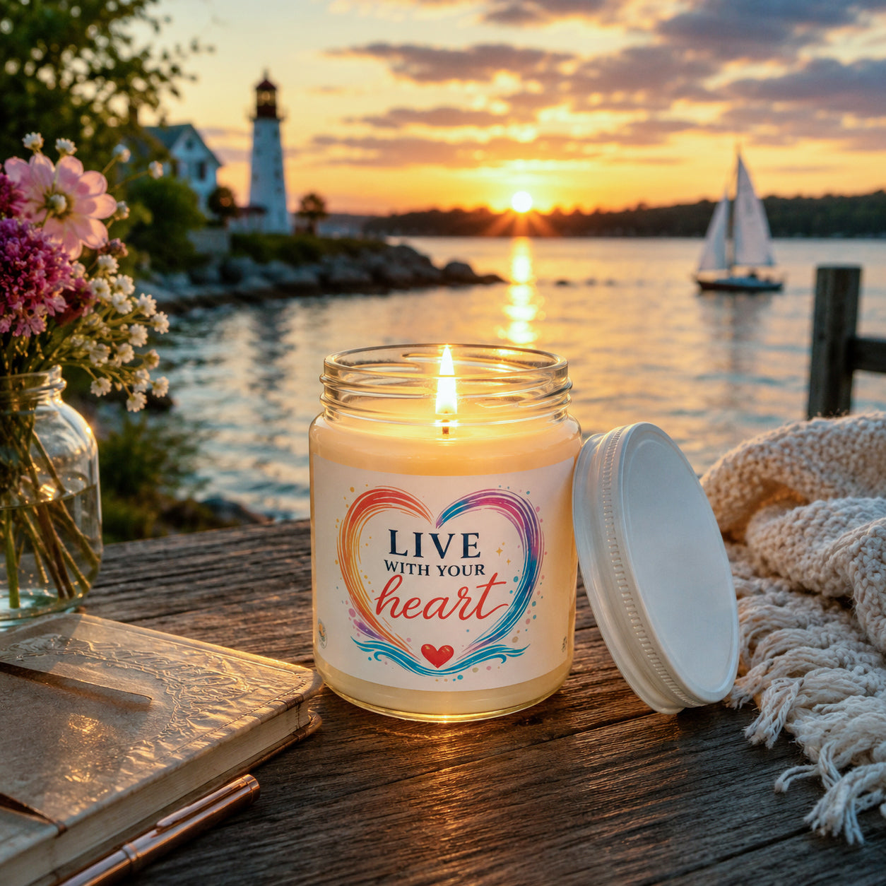Live With Your Heart Scented Soy 9 oz Candle