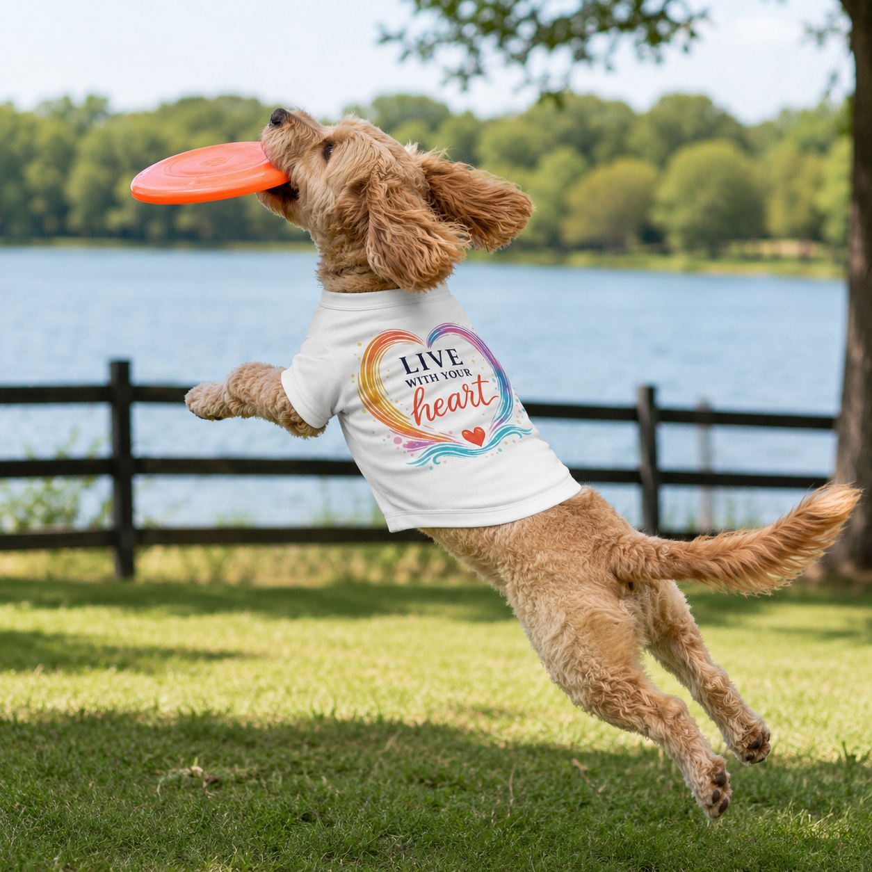 Live With Your Heart Dog Tee