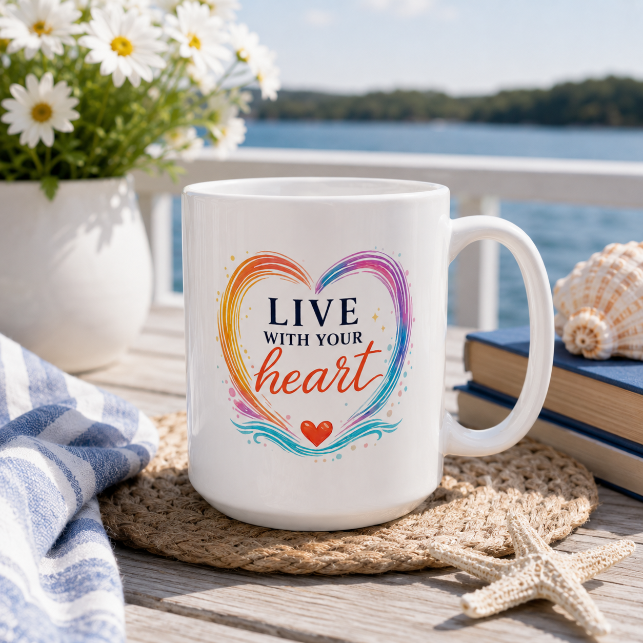 Live With Your Heart 15 oz Mug