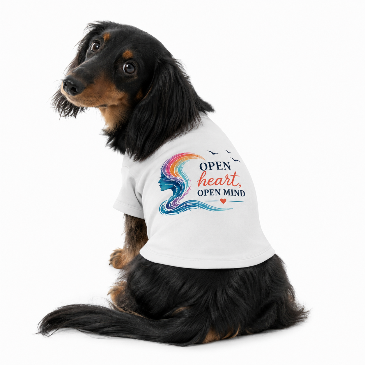Open Heart, Open Mind Dog Tee