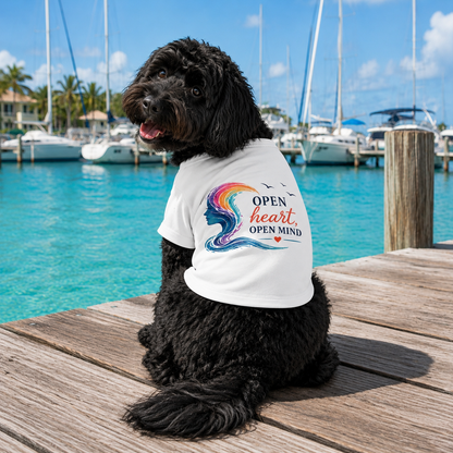 Open Heart, Open Mind Dog Tee