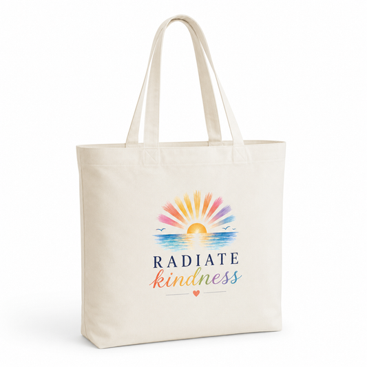 Radiate Kindness Canvas Tote Bag
