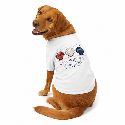 Red, White, & Low Tide Dog Tee
