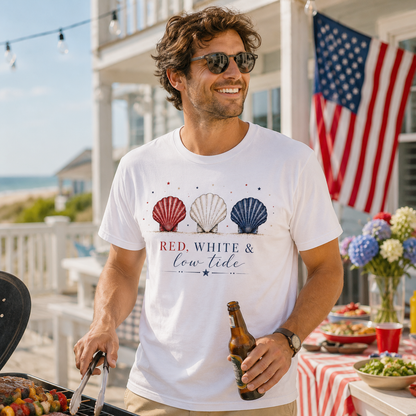 Red, White & Low Tide Comfort Tee