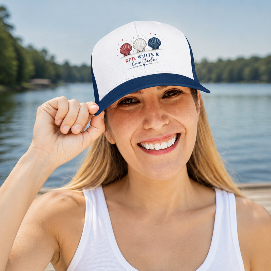 Red, White & Low Tide Trucker Hat