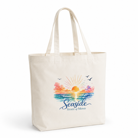 Seaside State Of Mind Canvas Tote Bag