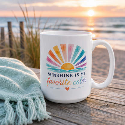 Sunshine Is My Favorite Color 15 oz Mug