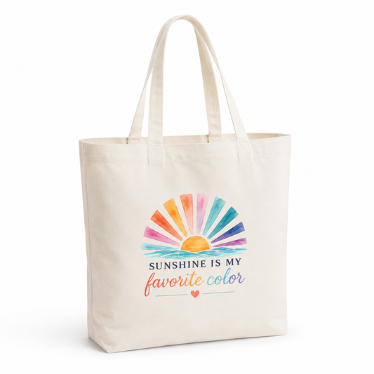 Sunshine Is My Favorite Color Canvas Tote Bag