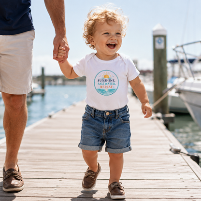Sunshine, Saltwater, Repeat Baby Onesie